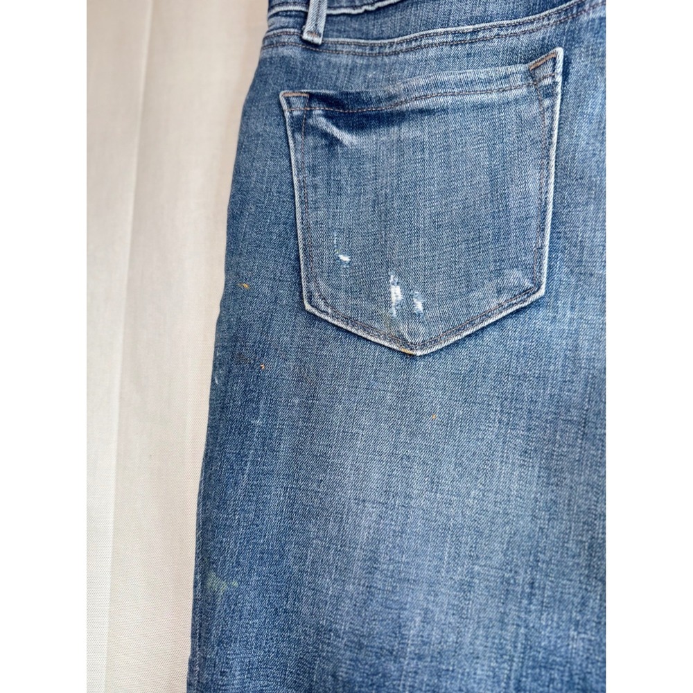 Ann‎ Taylor Loft Relaxed Skinny Paint Splatter Raw Hem Jeans 28/6 cottage, boho - Picture 7 of 10